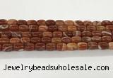 CAA5351 15.5 inches 10*14mm drum agate gemstone beads
