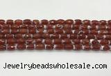 CAA5460 15.5 inches 8*12mm faceted rice agate beads