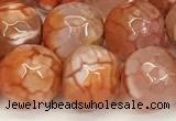 CAA5520 15 inches 10mm faceted round fire crackle agate beads