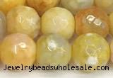 CAA5525 15 inches 10mm faceted round fire crackle agate beads