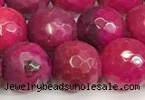 CAA5542 15 inches 12mm faceted round fire crackle agate beads