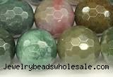 CAA5752 15 inches 10mm faceted round Indian agate beads