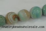 CAA725 15.5 inches 14mm faceted round fire crackle agate beads