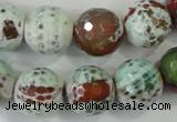 CAA731 15.5 inches 16mm faceted round fire crackle agate beads