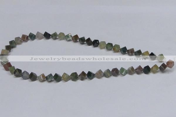 CAB441 15.5 inches 6*6mm inclined cube indian agate gemstone beads
