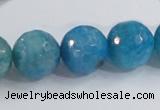 CAB657 15.5 inches 16mm faceted round fire crackle agate beads
