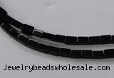 CAB837 15.5 inches 3*5mm cuboid black agate gemstone beads wholesale