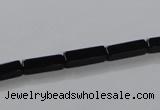 CAB839 15.5 inches 4*12mm cuboid black agate gemstone beads wholesale