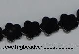 CAB988 15.5 inches 12*12mm star black agate gemstone beads wholesale