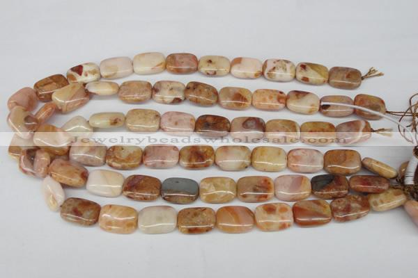 CAG1097 15.5 inches 13*18mm rectangle Morocco agate beads wholesale