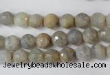 CAG1505 15.5 inches 8mm faceted round fire crackle agate beads
