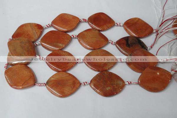CAG1586 15.5 inches 28*38mm marquise fire crackle agate beads