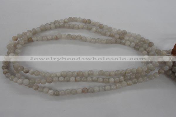 CAG1895 15.5 inches 6mm round grey agate beads wholesale
