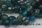 CAG212 15.5 inches 6*8mm freeform blue agate gemstone beads