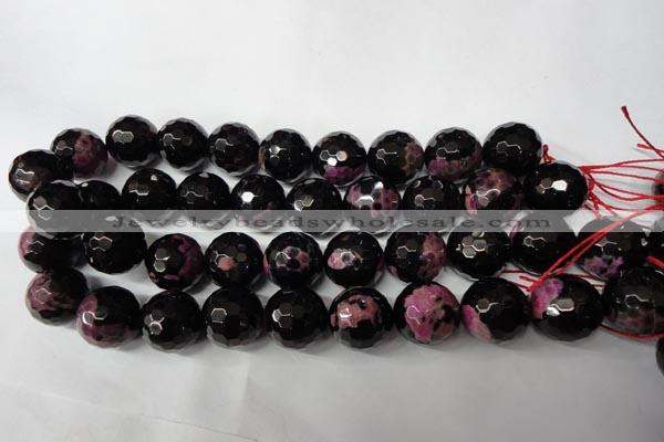 CAG2268 15.5 inches 20mm faceted round fire crackle agate beads