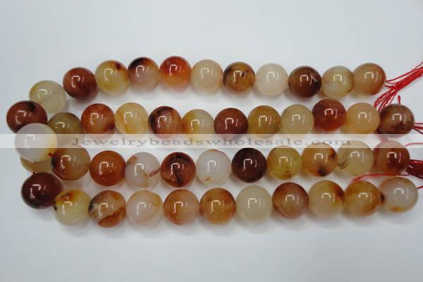 CAG2378 15.5 inches 18mm round red agate beads wholesale