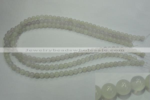 CAG4341 15.5 inches 6mm round white agate beads wholesale
