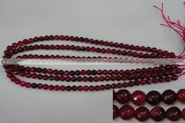 CAG4489 15.5 inches 6mm faceted round agate beads wholesale