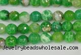 CAG4496 15.5 inches 8mm faceted round fire crackle agate beads
