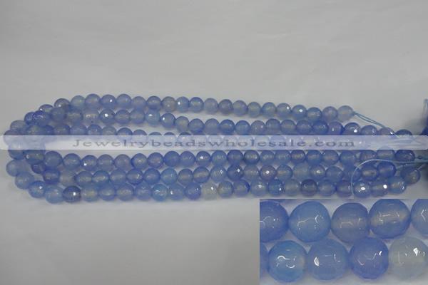 CAG4505 15.5 inches 8mm faceted round agate beads wholesale