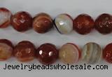 CAG4534 15.5 inches 10mm faceted round agate beads wholesale