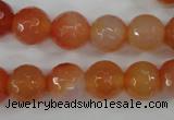 CAG4551 15.5 inches 12mm faceted round agate beads wholesale