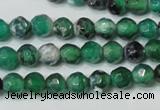CAG4606 15.5 inches 4mm faceted round fire crackle agate beads