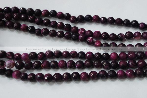 CAG4620 15.5 inches 6mm faceted round fire crackle agate beads