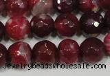 CAG4636 15.5 inches 6mm faceted round fire crackle agate beads