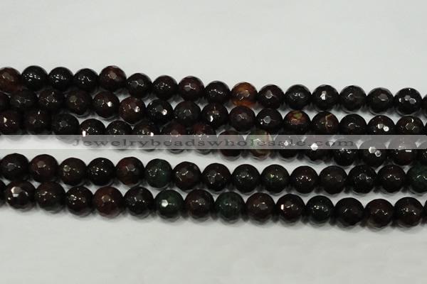 CAG4649 15.5 inches 8mm faceted round fire crackle agate beads