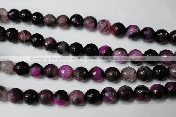 CAG4666 15.5 inches 10mm faceted round fire crackle agate beads