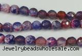 CAG4802 15 inches 6mm faceted round fire crackle agate beads