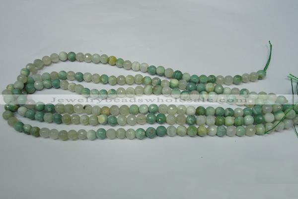 CAG4811 15 inches 6mm faceted round fire crackle agate beads