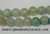 CAG4812 15 inches 8mm faceted round fire crackle agate beads