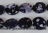 CAG4892 15 inches 15mm faceted coin fire crackle agate beads