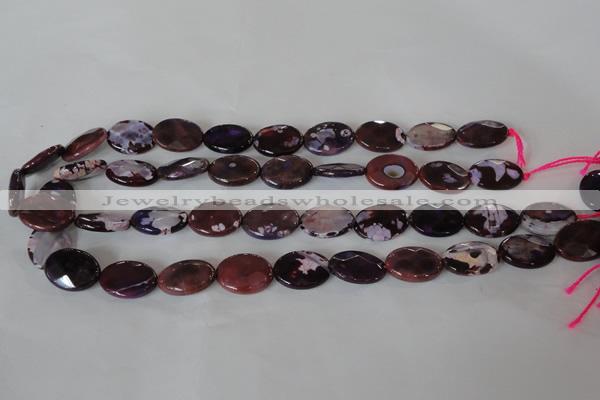 CAG4896 15 inches 13*18mm faceted oval fire crackle agate beads