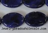 CAG4898 15 inches 18*25mm faceted oval fire crackle agate beads