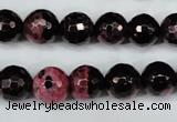 CAG5199 15 inches 10mm faceted round fire crackle agate beads