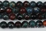 CAG5211 15 inches 8mm faceted round fire crackle agate beads