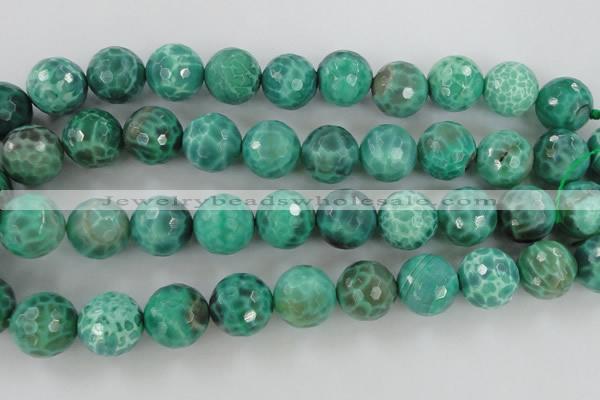 CAG5316 15.5 inches 18mm faceted round peafowl agate gemstone beads
