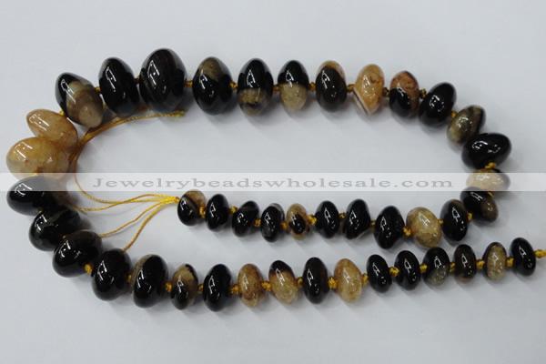 CAG5433 7*11mm – 15*22mm rondelle agate druzy geode agate beads