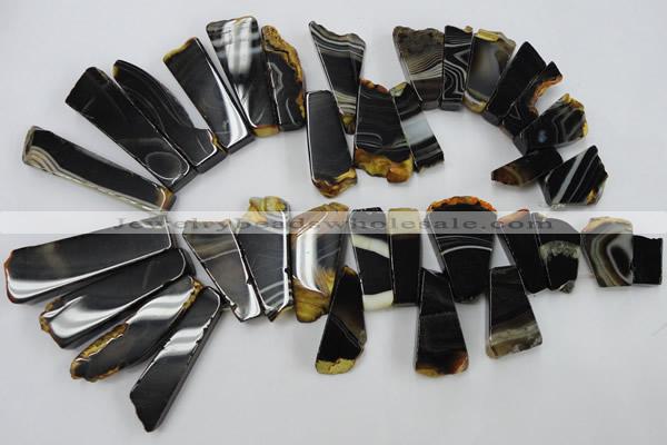 CAG5463 15.5 inches 16*26mm - 20*66mm freeform agate gemstone beads