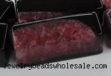 CAG5543 15.5 inches 15*15*40mm cuboid agate druzy geode beads