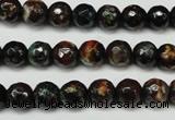 CAG5692 15 inches 8mm faceted round fire crackle agate beads