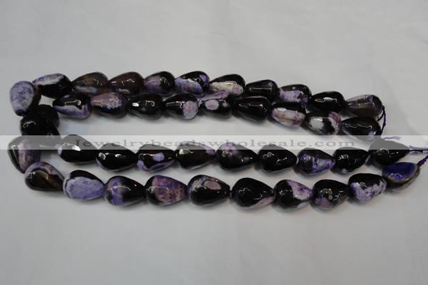 CAG5729 15 inches 13*18mm faceted teardrop fire crackle agate beads
