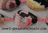 CAG5750 15 inches 18*25mm faceted teardrop fire crackle agate beads