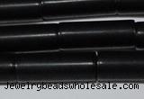 CAG6033 15.5 inches 8*20mm tube matte black agate beads