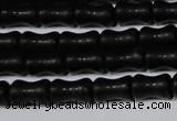 CAG6038 15.5 inches 4*8mm bone matte black agate beads