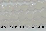 CAG6512 15.5 inches 8mm faceted round Brazilian white agate beads