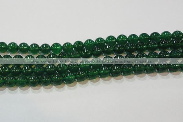 CAG6606 15.5 inches 10mm round green agate gemstone beads